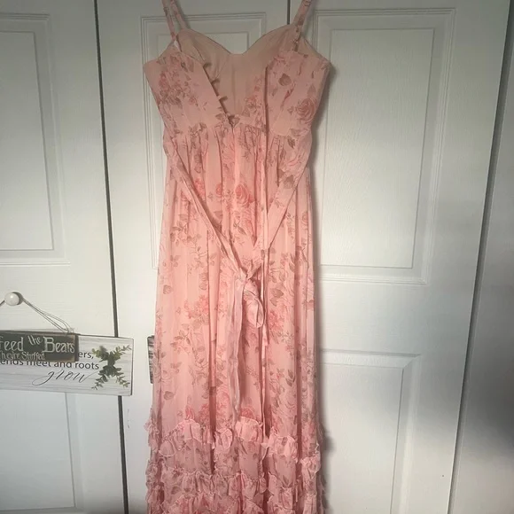 Floral Pink Maxi Dress - Picture 9 of 9
